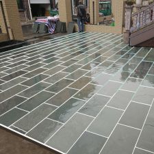 High Quality Natural Black Cubes Slate Tile cultured stone For Garden Floor
